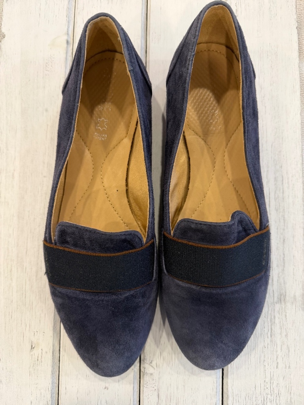 Geox Respira Navy Blue Suede Loafers Women's US 9 EU 39 Breathable Slip On Flats